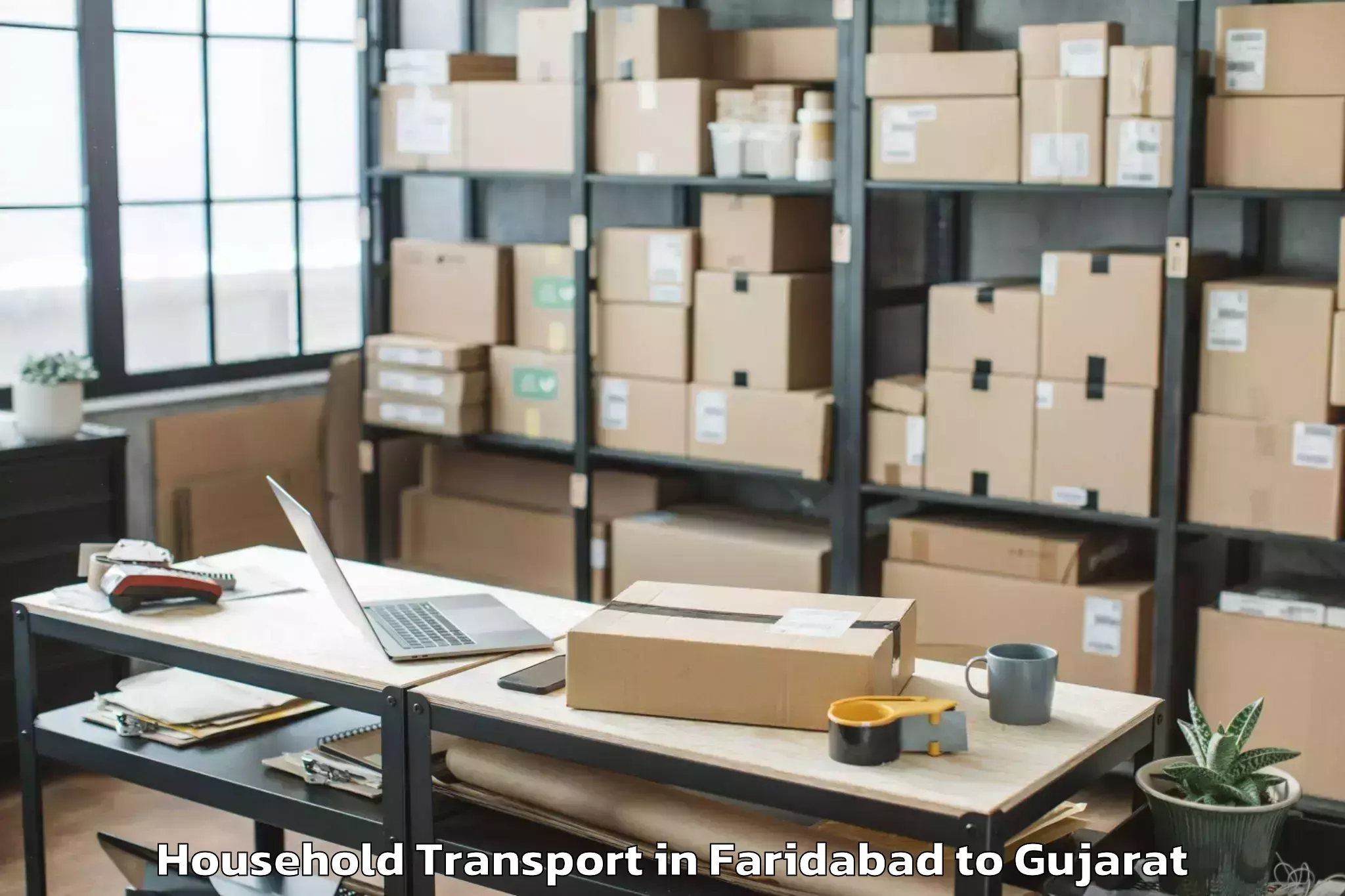 Faridabad to Nadiad Household Transport Booking